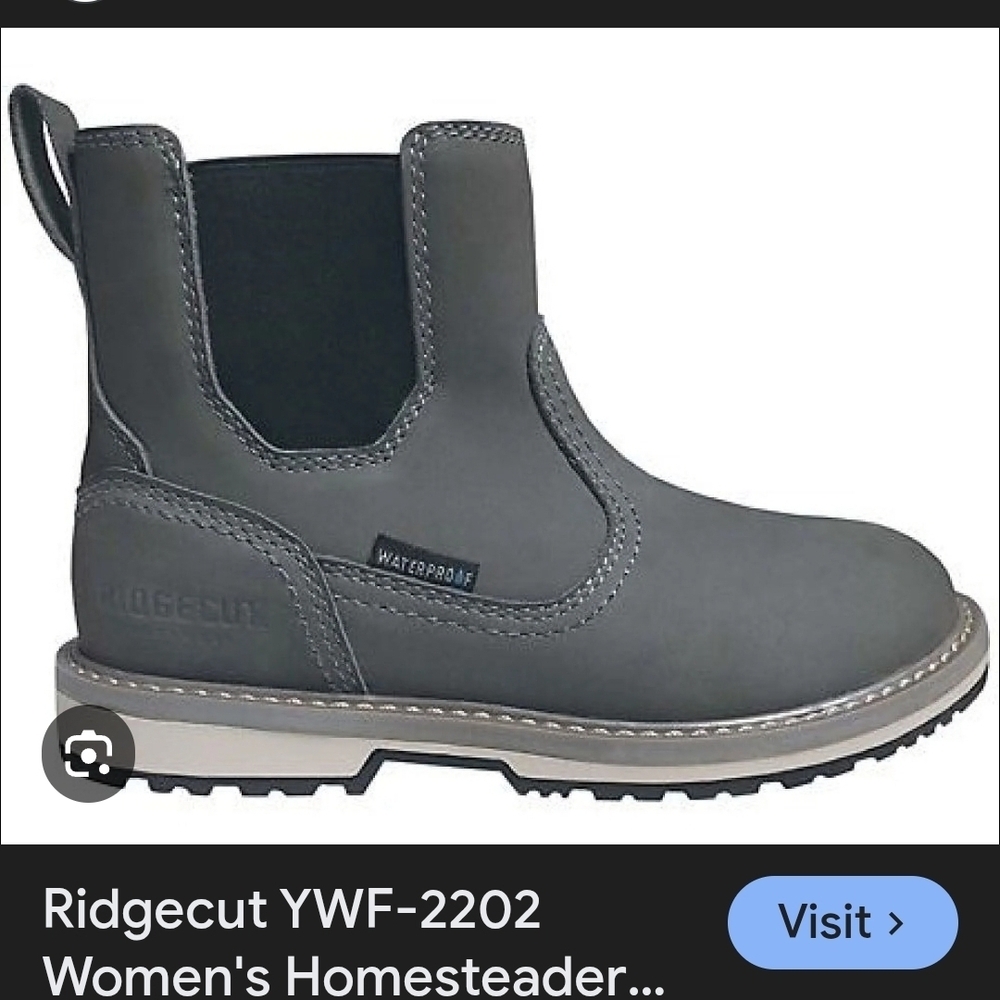 Ridgecut Homesteader Waterproof Gray Boots for Women - Picture 2 of 11